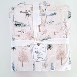 Pottery Barn Teen Winter Wonderland Flannel PJ Set Pink Holiday Pajamas XXS